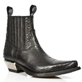 New Rock - M.7953-S4 - Faux Snakeskin - Ankle - Boots