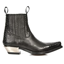 New Rock - M.7953-S4 - Faux Snakeskin - Ankle - Boots