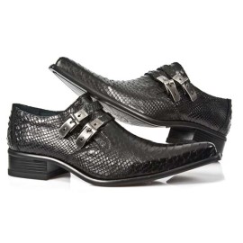 New Rock - M.2246-S21 Faux Snakeskin Shoes