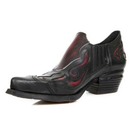 New Rock - M.WST075-C3 - Red and Black Dallas Shoes
