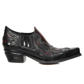 New Rock - M.WST075-C3 - Red and Black Dallas Shoes