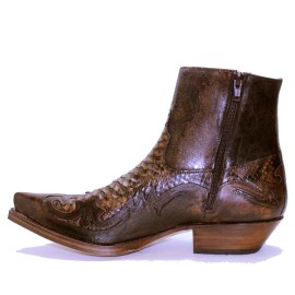 Sendra - 5790P - Brown Python Ankle Boot
