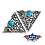 Stars & Stripes - Collar Tip Turquoise
