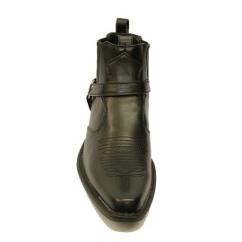 U.S.Brass - Eastwood Men's Ankle Cowboy Boot Black