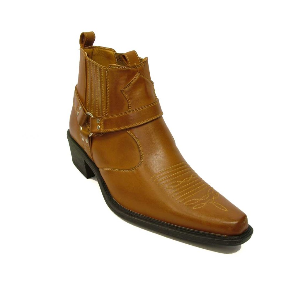 U.S.Brass - Eastwood Men's Ankle Cowboy Boot Brown